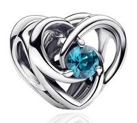 Amuefer Amore Cuore Charm Compatibili Bracciale Collana, Argento Sterling Oro Rosa L'infinito Trifoglio Ciondolo Natale Gioielli Regali per le Donne Ragazza Moglie Bambini Amici
