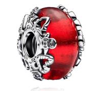 Amuefer Charms Argento 925 Fiocco a Cuore Mostro Verde L'incubo Albero di Natale Santa Hat Zucca Pipistrello Skull Ciondolo per Collane Compleanno Natale Gioielli Regali per Donne