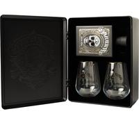 AMUERTE METAL BOX - Gin 70 cl + 2 bicchieri trasparenti (AMUERTE BLACK)