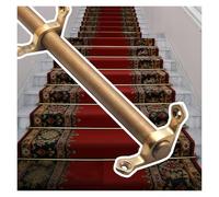 AMUFJJ aste per Moquette Moderni Supporti per Tappeti per Scale in Ottone, Barre per Gradini per di Hotel/Resort/ristoranti, Facili da Installare per Fissare Il Tappeto per(15 Pack,50in (127cm))