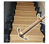 AMUFJJ aste per Moquette Tiranti per tappeti per Scale, Set di tiranti in Ottone per gradini per Ville/Hotel/musei, Staffa Porta per(10 Pack,50in/127cm)