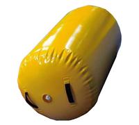 AMUFJJ Barile da Ginnastica Cilindro per Allenamento con Salto Mortale All'Indietro Impermeabile, Rulli per Ginnastica Portatili, Rulli per Allenamento(Yellow,Dia 60cm (23 3/5in))