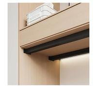 AMUFJJ staffe mensole Supporto da Banco con Staffa in Ferro, Barra Porta Mensola Extra Lunga. Asta di Supporto per Piastra da Tavolo per Ripiano Divisorio in Legno(10 PCS,60in (152cm))