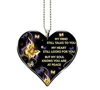 Amuleto a cuore 'automobile, gancio di amore per l'automobile | Decorativo con cuore per specchietto retrovisore | Per uomini, donne, ragazze, bambini, auto, interni e auto