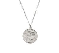 Amuleto da uomo e donna in argento sterling 925 dell'antico Egitto, collana classica AllASeeing A Shiny CZ Eye of Ra Illuminati per