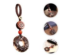 Amuleto Della Ricchezza in Ossidiana Intagliata Ciondolo Chiave Dell'auto