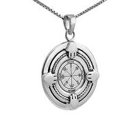 Amuleto dell'armonia sociale con ciondolo re Salomone in argento 925 talismano con Hamsa