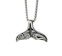 Amuleto Killer Whale Coda Pendente Collane Fascino In Acciaio Inox Hiphop Gioielli Di Modo Catena Accessori