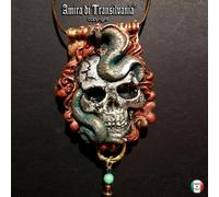 amuleto talismano teschio pendente serpente collana gioiello da donna uomo magia
