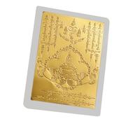 Amuleto thailandese in oro, amuleto thailandese con Buddha, portafortuna con rune scritturali, collana da collezione, decorazione religiosa per uomini e donne, Refer to description, riferimento