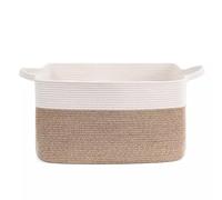 AMULONG Contenitore per Peluche Cestino Per Giocattoli In Corda Di Cotone Da 63 Litri, Organizer Per Rettangolare Extra Large, Per Soggiorno Baule Portagiochi per Bambini(B)