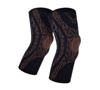 AMULONG Ginocchiera Sportiva Antiscivolo Manicotto Di Compressione For Supporto Ginocchio For Uomini E Donne Con Stabilizzatori Laterali Maniche Traspiranti(Oranje,XL)