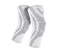 AMULONG Ginocchiera Sportiva Antiscivolo Manicotto Di Compressione For Supporto Ginocchio For Uomini E Donne Con Stabilizzatori Laterali Maniche Traspiranti(White,XL)