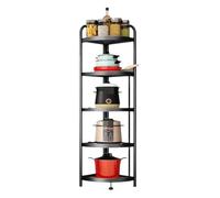 AMULONG Libreria Angolare, Studio Scaffale Angolare Pieghevole A Forma Di Ventaglio In Acciaio Al Carbonio Supporto Per Piante Per La Cucina Del Soggiorno Mobile Espositore per Piante(5 Tier)