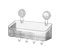 AMULONG Mensola da Doccia Cestino Per Doccia Adesivo Da Parete Per Mensola Bagno, Per E Cucina Accessori da Bagno o Cucina(Transparent)