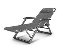 AMULONG Sedia Sdraio Pieghevole da Esterno, Sedia A Sdraio Pieghevole Sedie A Reclinabili Da Viaggio Portatili Per Esterni Giardino Patio Beach Arredo Esterno(Black,C)