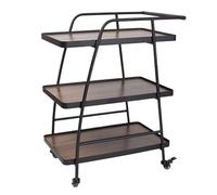 AMULONG Serving Trolley Carrello Cucina Carrello A 3 Ripiani Con Ruote Mobile In Metallo Per Catering Per Snack Per La Conservazione Del Tè In Cucina Dipensa o Bar(B)