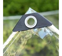 Amunpitic Telo Trasparente con Occhielli 3.5x2m, Telone Impermeabile Esterno per Balcone teloni Impermeabili occhiellati Telo Trasparenti plastica per portici Allaperto, balconi