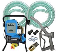 AMUR Pompa GASOLIO Pompa TRAVASO GASOLIO 12V / 230V con Pistola E Accessori con CONTALITRI Digitale Pompa ASPIRAZIONE Cambio Diesel Set Power 600-2-4-230V