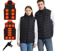 Amurhey Gilet riscaldato da uomo e da donna con 21 zone riscaldate e compatibile con 5 V/7,4 V, 2025 nuovo - Giubbotto termico riscaldabile, unisex, caldo, lavabile (senza power bank), xl, M-XXL