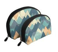 Amusement Ride - Trousse portatile per cosmetici, organizer da viaggio con cerniera e scomparti interni, Montagne, Taglia unica