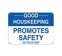 amusFlynnel Cartello di avvertimento Good Housekeeping Promotes Safety Do Your Party Road Sign Business Sign 20,3 x 30,5 cm alluminio metallo latta segno