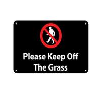 amusFlynnel Cartello di avvertimento Please Keep Off The Grass Style 3 Keep Off Grass Road Sign Business Sign 20,3 x 30,5 cm alluminio metallo latta segno