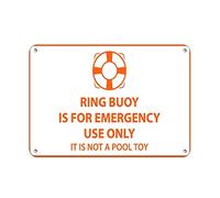 amusFlynnel Segnale di avvertimento Ring Buoy is for Emergency Use Only It is Not A Pool Toy Road Sign Business Sign 30,5 x 40,6 cm alluminio metallo latta segno
