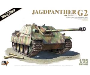 Amusing Hobby Das Werk DW35042 Jagdpanther G2 Sd.Kfz. 173 1:35 - Kit modello in plastica Takom Super Blitz, tubo metallico, catene a segmenti, parti in PE, 6 opzioni di marcatura
