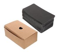 AMUSLESUR 100 Pezzi Cartoncini Neri Vuoti in Carta Resistente, Facili da Scrivere, per Apprendimento e Intrattenimento Design Elegante e Superficie Liscia