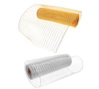 AMUSLESUR 2 Pezzi di Nastro in Rete Leggera e Flessibile da 10 Pollici X 10 Yard, per Ghirlande e Composizioni Floreali, Materiale Pp Versatile per Decorazioni