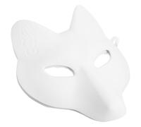 AMUSLESUR 2 Pezzi Maschera di Volpe Bianca per Halloween in Pu, Sicura e Delicata, Accessorio DIY per Festa, Costume Cosplay per Adulti e Adolescenti
