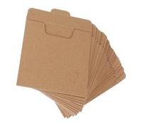AMUSLESUR 25 Pezzi Sacchetti Porta CD in Carta Kraft Leggeri e Resistenti, Custodie Multifunzione Sigillanti per Uso Domestico e Collezionisti, Buste Protettive per CD e Dvd Portatili