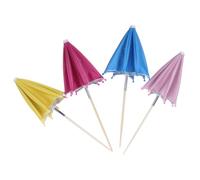 AMUSLESUR 4 Pezzi Ombrellino Parasole per Piante Succulente Picchetto | Mini Spazi Esterni e Terrazzi, Copertura Regolabile e Ventilata, Nastro Argento per Protezione Solare, Festa Estiva