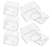 AMUSLESUR 5 Pezzi Scatola di Ricambio Trasparente per Meccanismo a Carica Manuale, Set da 5 Custodie in Plastica per Carillon, Organizer Multifunzione per Gioielli e Riparazioni Artigianali,