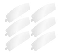 AMUSLESUR 6 Pezzi Lenti Protettive per Cappuccio di Sabbiatura, Vetro Trasparente 0,5mm Spessore, Protezione Antipolvere e Visibilità Panoramica, Sostituzione Rapida per Caschi Industriali