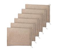 AMUSLESUR 6 Sacchetti in Juta Coulisse per Verdure Riutilizzabili, Traspiranti e Ecologici, Dimensioni 20x25cm, per Conservazione Alimentare e Piante