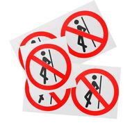 AMUSLESUR Adesivi di Avvertimento Non Appoggiarsi 5 Pezzi 8x8cm Autoadesivi per Segnali di Sicurezza per Magazzini e Industrie, Adesivi Murali Resistenti e Removibili per Cartelli di