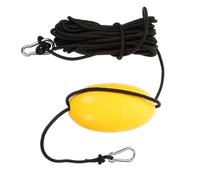 AMUSLESUR Boa Galleggiante per Barche e Pontoni in Acciaio Inox e Plastica, Leggera e Facile da Usare, Accessorio per Pesca, Nuoto e Immersioni Forma a Sfera Gialla