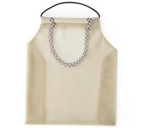 AMUSLESUR Borsa da Appendere in Poliestere Beige 2 Pezzi Sacchetti a Rete Richiudibili, Facile da Pulire e Utilizzare per Conservare Alimenti e Trucchi in Casa