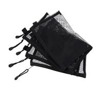 AMUSLESUR Borsa per Trucco in Rete Nylon A5 10 Pezzi Cerniera, Astuccio da Viaggio Compatto e Organizer Cosmetici per Viaggi, Palestra e Attività All’aperto