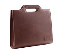 AMUSLESUR Borsa Portadocumenti Vintage in Pelle Pu, Borsa Tracolla da Lavoro e Viaggio, Portfolio Porta Laptop Resistente Ampio Scomparto e Cinturino Regolabile, per Imprenditori e