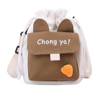 AMUSLESUR Borsa Tracolla Donna in Tela Canvas Stile Coreano Grande Capacità Resistente All'usura e Metodi di Utilizzo Multipli per Studenti e Donne