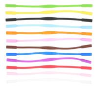 AMUSLESUR Cinturini in Silicone per Occhiali Ragazzo Ragazza Antiscivolo, Leggeri e Flessibili, 12 Pezzi Colorati per Sport Colore Casuale