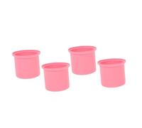AMUSLESUR Ciotole in Silicone Rivestimento Antiaderente Set 4 Pezzi per Sciogliere Cera Depilatoria Fondo Piatto e Diffusione Uniforme del Calore per Uso Domestico