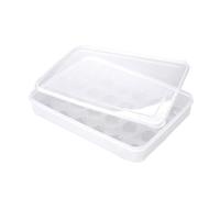 AMUSLESUR Contenitore per Frigorifero e Cucina Domestica in Plastica Trasparente Coperchio Impilabile 30,5x21,8x5,8 Cm per Uova Riutilizzabile