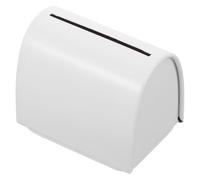 AMUSLESUR Contenitore Portalamette da Barba in Ferro Bianco, Design Portatile e Facile da Pulire, Custodia Compatta per Lamette da Viaggio e Uso Quotidiano