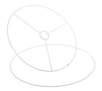 AMUSLESUR Cornice Paralume Fai da Te in Metallo Rotonda 40 CM Base E27 per Lampade da Tavolo e Lampadari da Soffitto in Stile Retrò