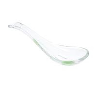 AMUSLESUR Cucchiaio in Vetro Resistente al Calore per Dessert e Zuppe Design Ergonomico e Aspetto Raffinato per Uso Domestico e Ristorazione