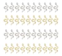 AMUSLESUR Decorazioni Nail Art 40 Pezzi Serpenti Finti in Lega di Zinco Resistenti alla Ruggine e Non Facili da Deformare per Unghie Creative e Fashion